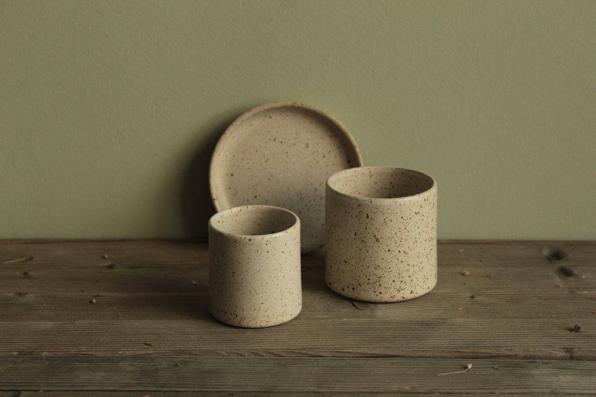 White speckled espresso / cappuccino cup