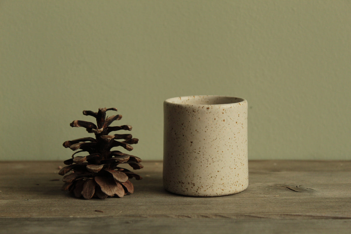 White speckled espresso / cappuccino cup
