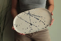 Oval platter with splashes