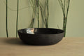 Black deep plate with texture
