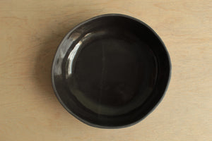 Black deep plate with texture