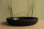 Black platter with texture