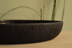 Black platter with texture