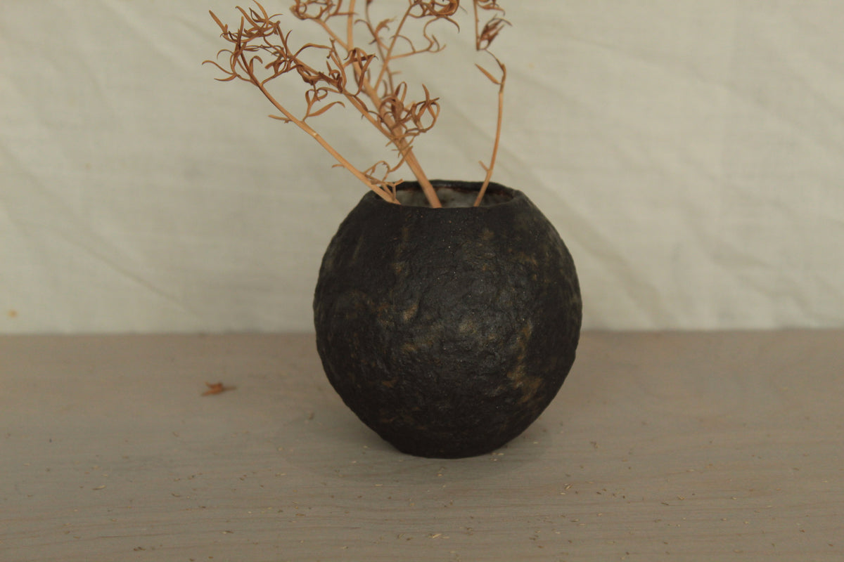 Small black vase
