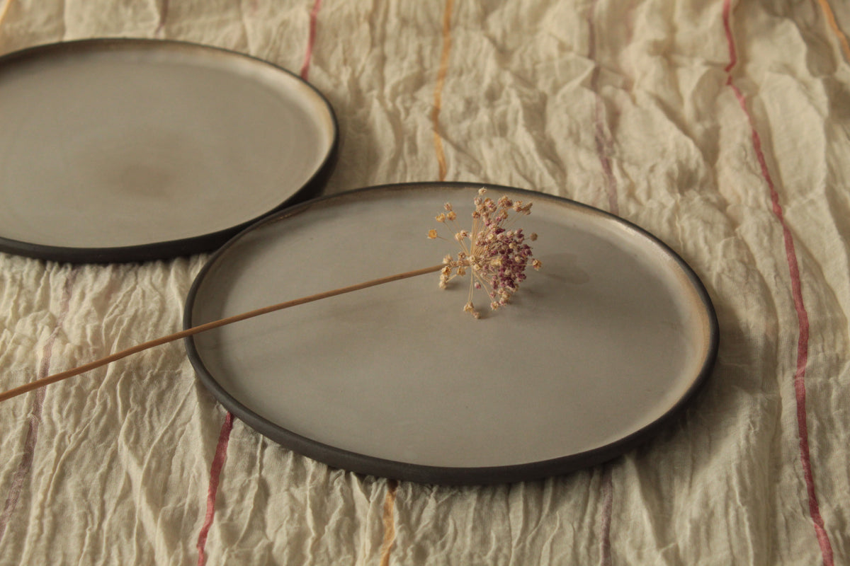 Cream white plate