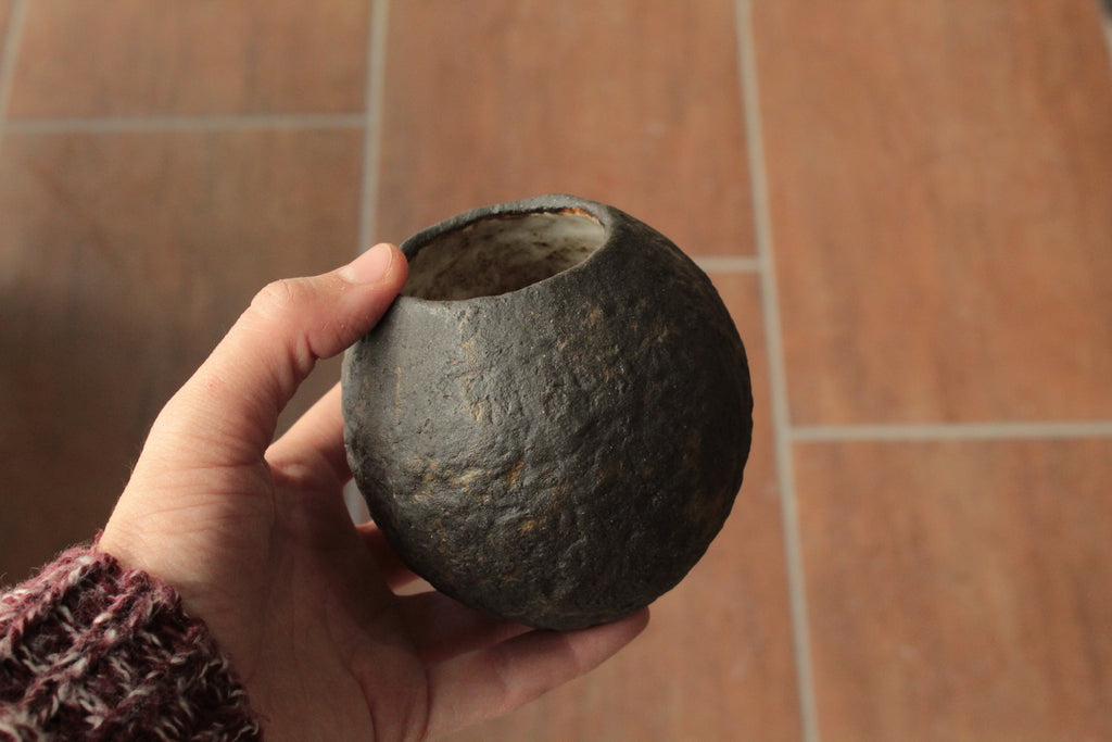 Small black vase