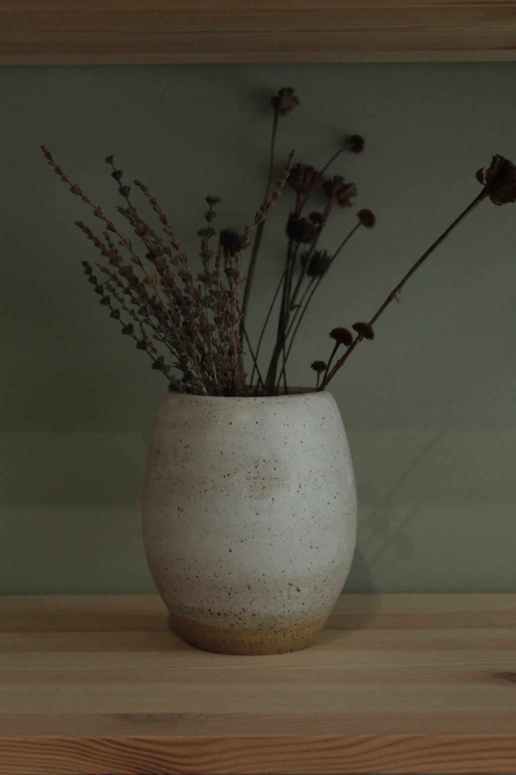 White speckled vase - small