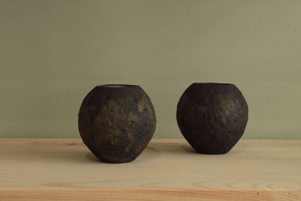 Small black vase