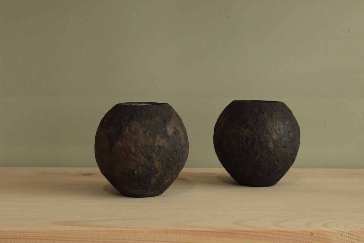 Small black vase