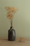 Blue bottle or vase with stripe
