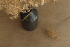 Blue bottle or vase with stripe