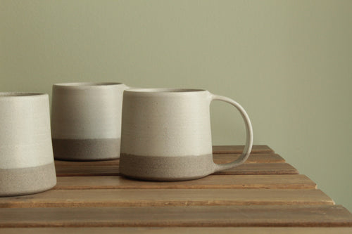 400ml White/Grey mug