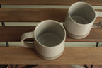 400ml White/Grey mug