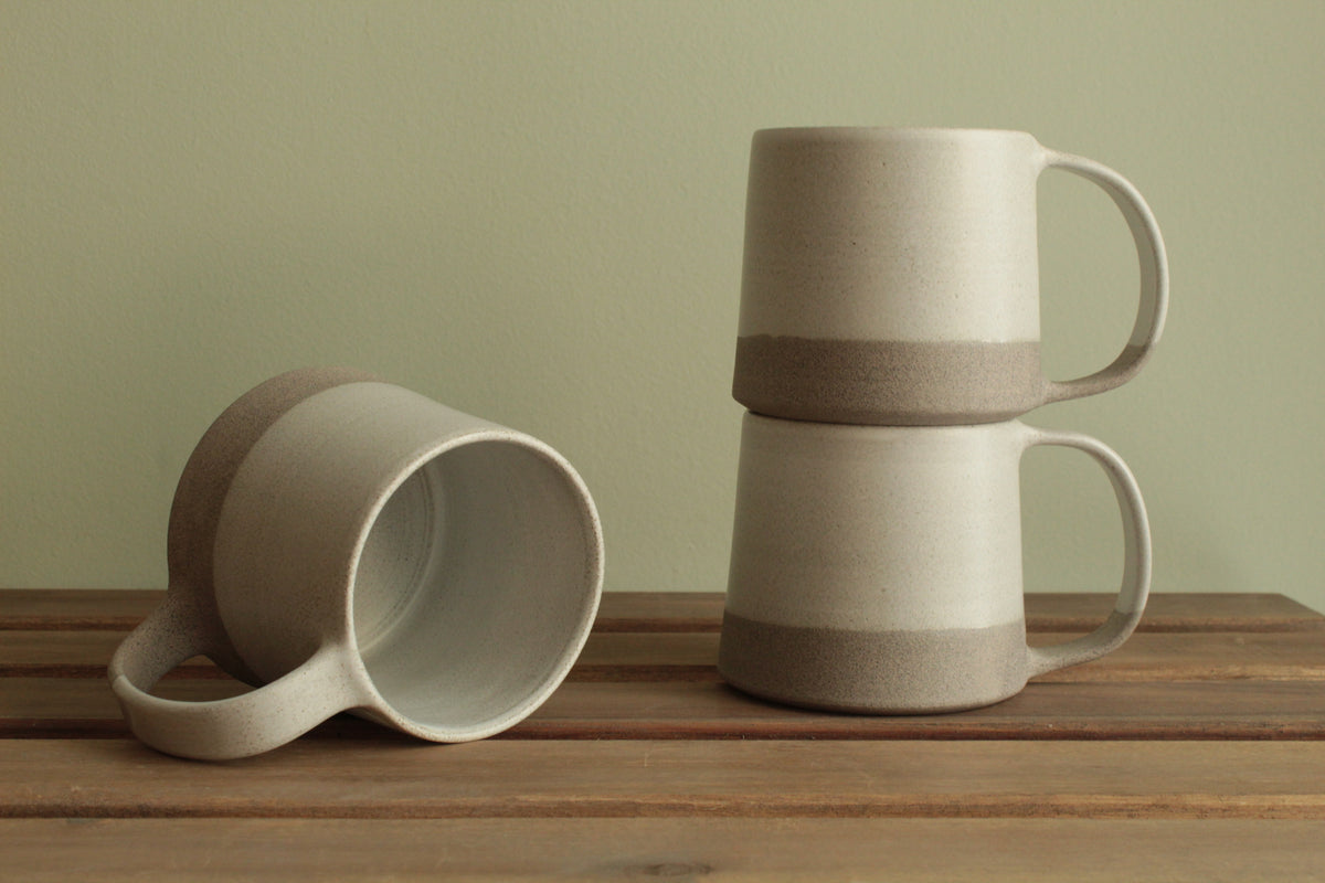 400ml White/Grey mug