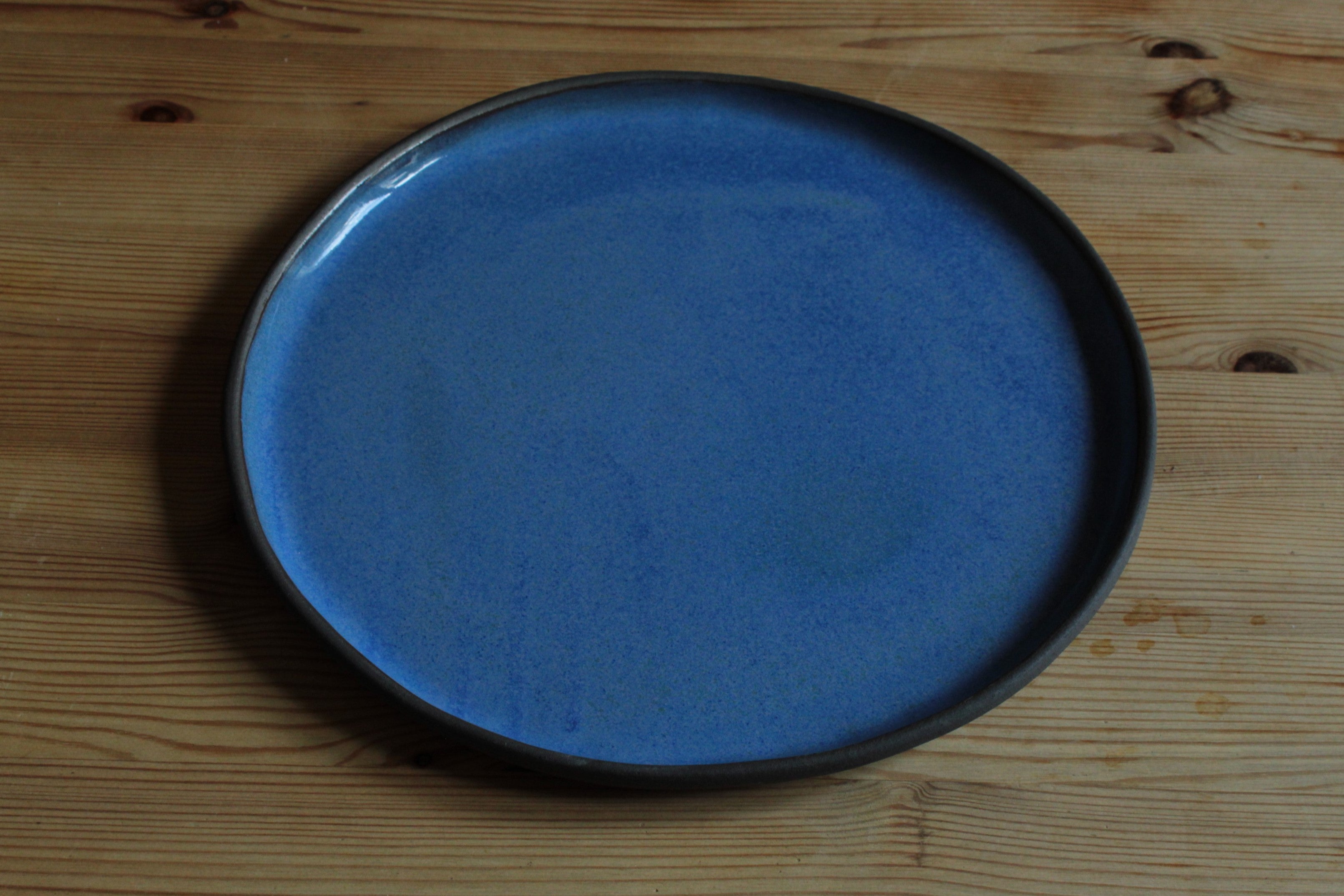 Blue dinner plate