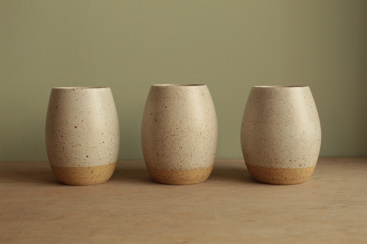 White speckled vase - small