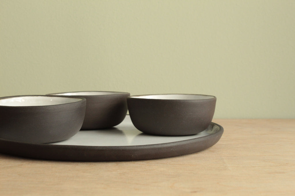Small bowl black and white