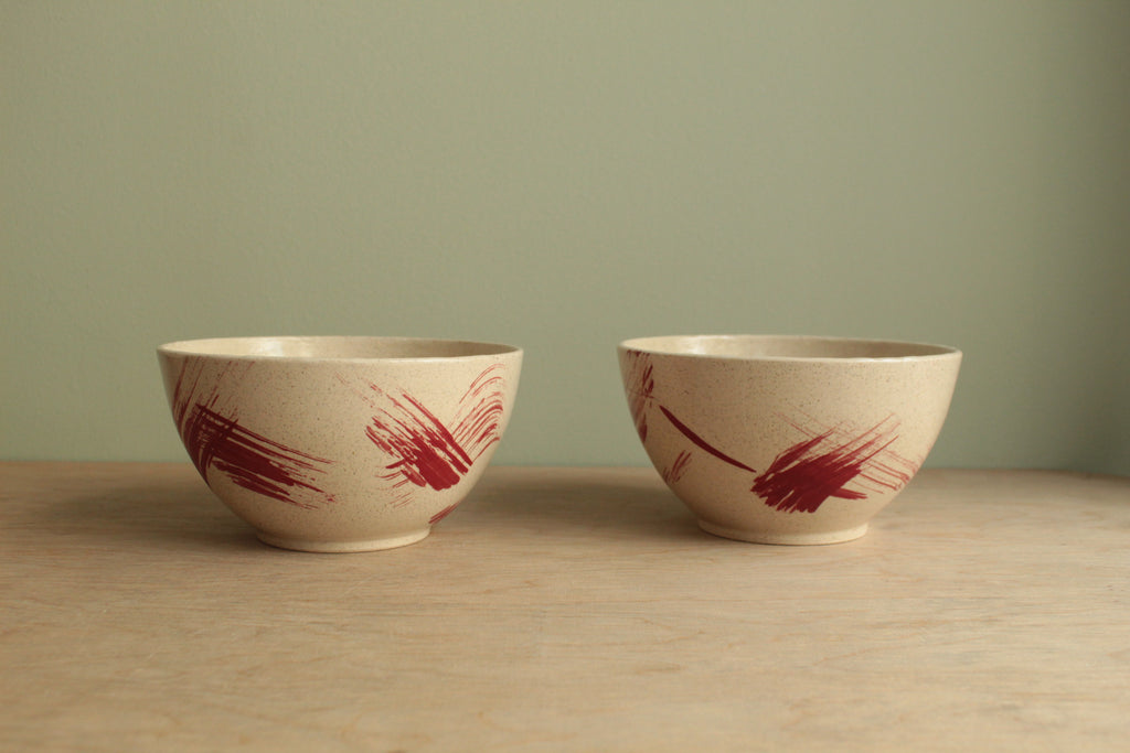 Bowl with red design