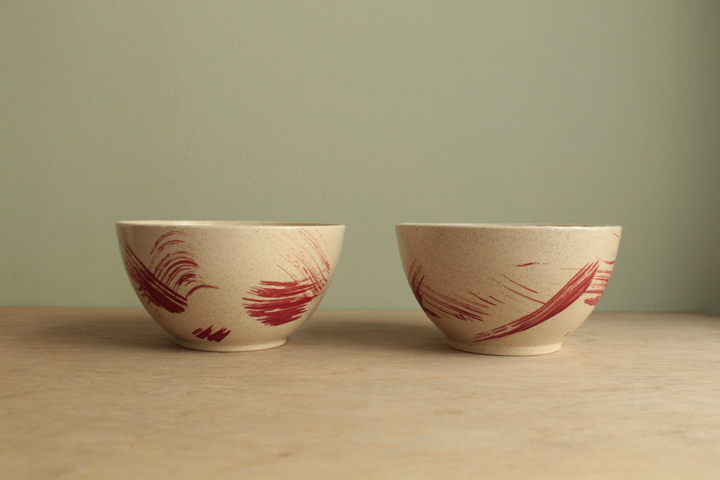 Bowl with red design