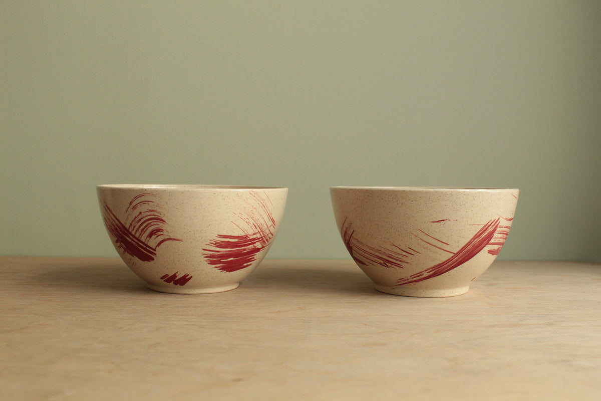 Bowl with red design