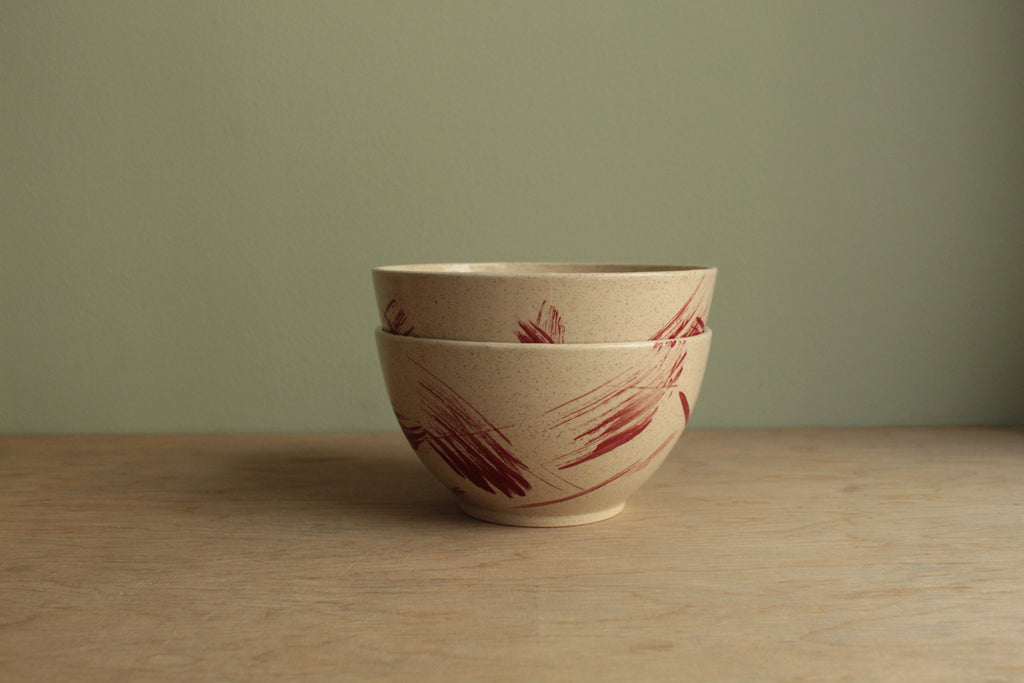 Bowl with red design