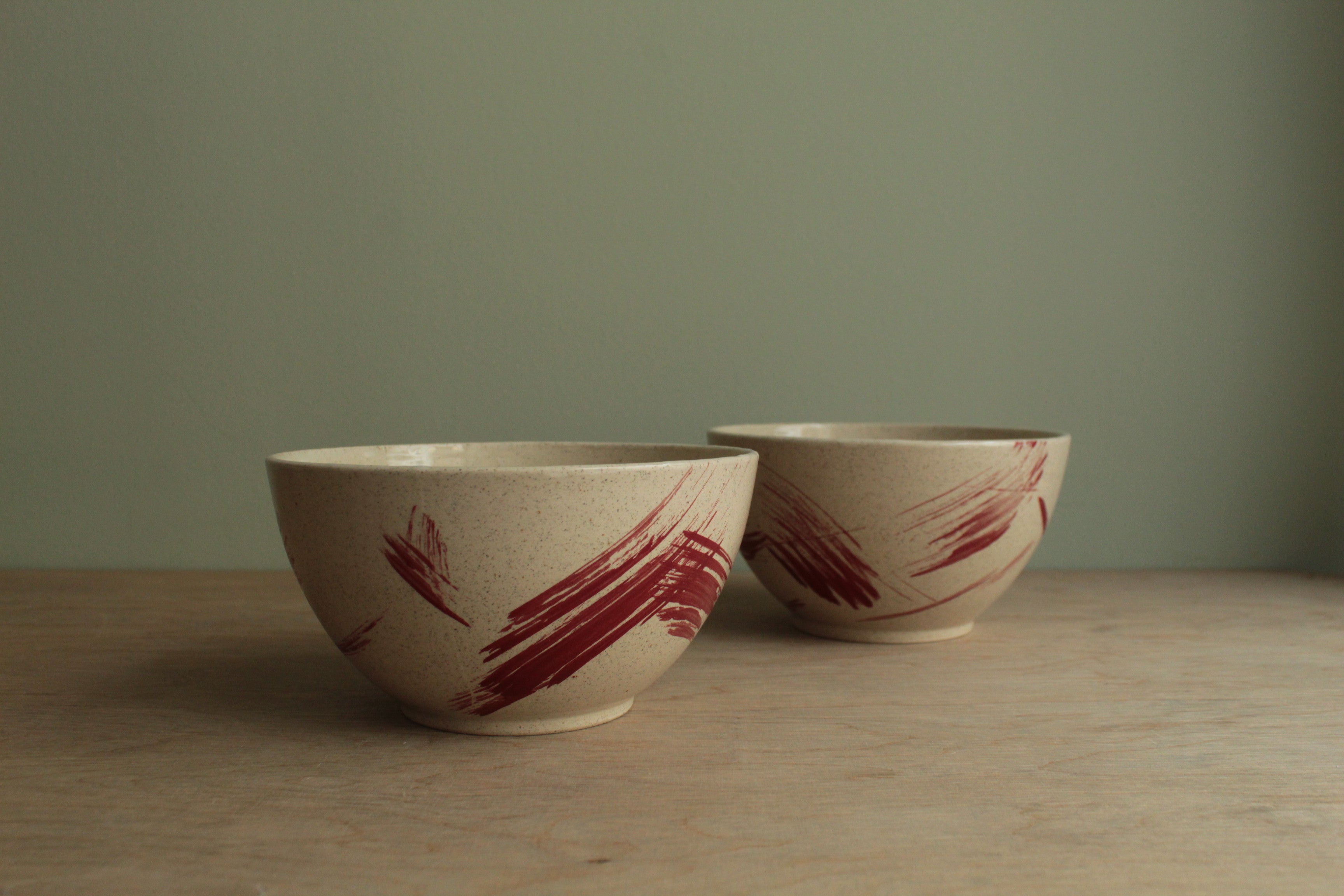 Bowl with red design