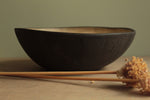 Load image into Gallery viewer, Black/beige serving bowl with texture
