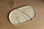 Oval platter with splashes