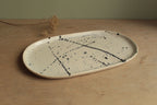 Oval platter with splashes