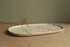 Oval platter with splashes