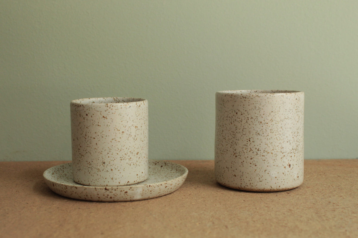 White speckled espresso / cappuccino cup