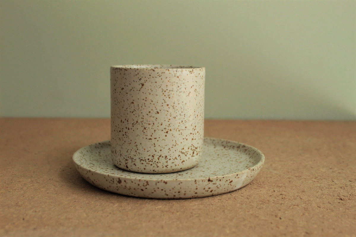 White speckled espresso / cappuccino cup