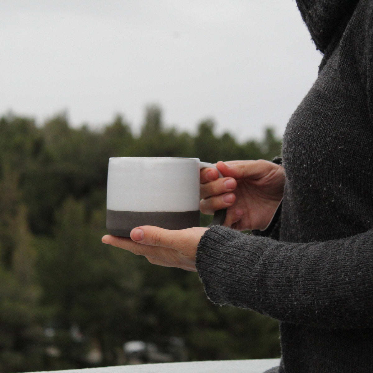 300/400ml Black and white mug