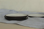 Black and white dinner plate