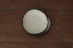 Black and white pasta plate